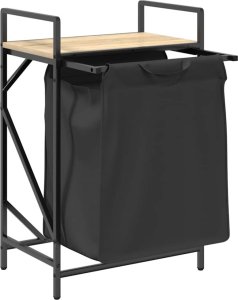 Kosz na pranie vidaXL Kosz na pranie 1 komora z półką, dąb sonoma 5