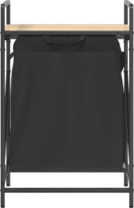 Kosz na pranie vidaXL Kosz na pranie 1 komora z półką, dąb sonoma 6