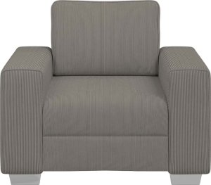 Sofa Fotel Jasnoszary 59 cm Tkanina sztruksowa 4