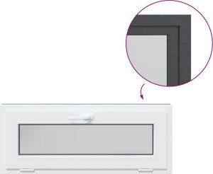 Okno piwniczne RISOR 100x40 cm uchylne 3 szyby antracyt 2