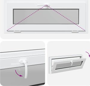 Okno piwniczne RISOR 100x40 cm uchylne 3 szyby antracyt 8