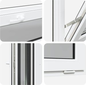 Okno piwniczne RISOR 100x40 cm uchylne 3 szyby antracyt 9