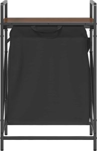 Kosz na pranie 1 komora z półką, brązowy dąb 6