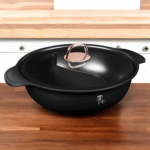 GARNEK TYTANOWY HOT POT Z POKRYWĄ 30cm BERLINGER HAUS BH-8627 BLACK ROSE 3