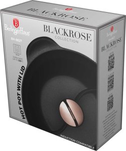 GARNEK TYTANOWY HOT POT Z POKRYWĄ 30cm BERLINGER HAUS BH-8627 BLACK ROSE 4