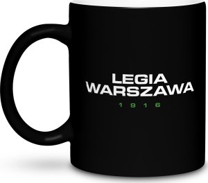Legia Warszawa kubek czarny (L) herb Legii 2