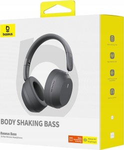 Baseus słuchawki bezprzewodowe Bass 35 Max Wireless Headphones szare 6