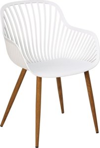 ZESTAW MEBLI BALKONOWYCH STÓŁ I 2 KRZESŁA BIAŁY 2