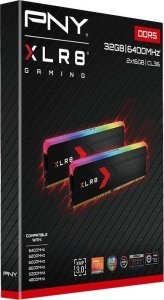 Pamięć PNY XLR8 RGB, DDR5, 32 GB, 6000MHz, CL36 (MD32GK2D5600036XRGB) 4