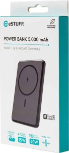 Powerbank eStuff eSTUFF ES641100 bank mocy 5000 mAh Bezprzewodowe ładowanie Czarny 6