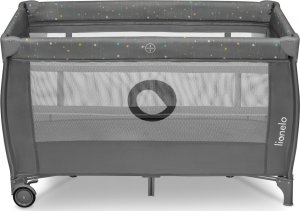 LIONELO Łóżeczko turystyczne dwupoziomowe Stefi Plus Grey Multicolor 1