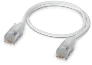 Ubiquiti UACC-Cable-Patch-EL-C6A-0.3M-W kabel sieciowy Półprzezroczysty, Biały 0,3 m Cat6a 2