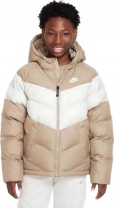 KURTKA DZIECIĘCA NIKE CIEPŁA PUCHOWA ZIMOWA BEŻOWA DX1264 122-128 cm r. XS 1