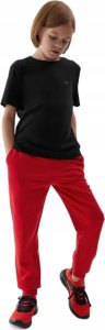 KOSZULKA 4F T-SHIRT DZIECIĘCA GŁADKA BAWEŁNIANA SZKOŁA CZARNA r. 146 1