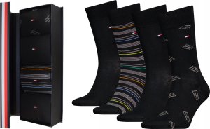 SKARPETKI TOMMY HILFIGER 4 PARY GIFTBOX 4 SZTUKI PREZENT r. 39-42 CZARNE 1