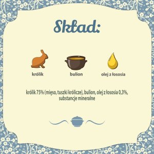 Karma mokra dla kota FOLK Kitten Delikatne danie dla malucha z królikiem saszetka 85 g 4