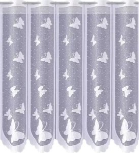 Firanka Białe Motylki wysokość 90 cm DomoweTekstylia | WN66BM 090 3