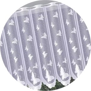 Firanka Białe Motylki wysokość 90 cm DomoweTekstylia | WN66BM 090 5