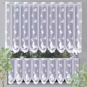 Firanka Białe Motylki wysokość 90 cm DomoweTekstylia | WN66BM 090 7