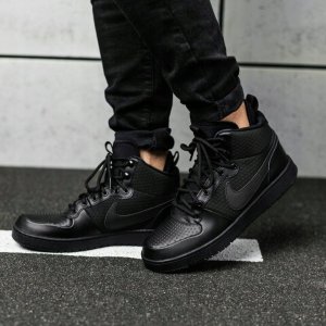 BUTY MĘSKIE NIKE COURT BOROUGH MID WINTER MĘSKIE ZIMA CIEPŁE CZARNE r.42,5 5