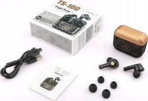Słuchawki Bezprzewodowe Douszne Sportowe z MIKROFONEM TWS POWERBANK TS-100 8
