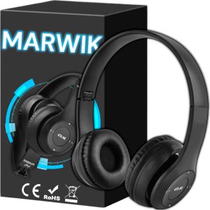 Słuchawki Nauszne Wireless Headphone Składane do biegania BT5 Czarny P47 1