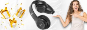 Słuchawki Nauszne Wireless Headphone Składane do biegania BT5 Czarny P47 2