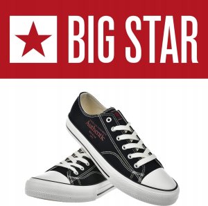 MĘSKIE TRAMPKI BIG STAR SHOES CZARNE TENISÓWKI NN174056 r. 42 2