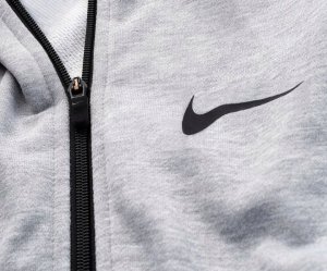 BLUZA MĘSKA NIKE AIR Z KAPTUREM ROZPINANA SZARA BAWEŁNIANA CJ4317 r. S 2