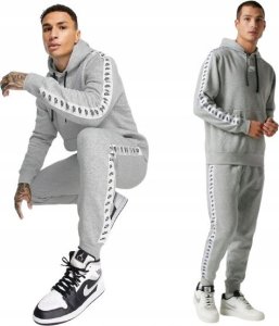 NIKE DRES MĘSKI KOMPLET BLUZA+ SPODNIE BAWEŁNA CIEPŁY DM6838 SZARY r. L 2