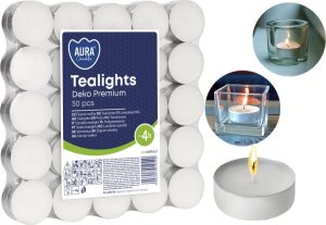 AURA Podgrzewacze Tealights Deko Premium 4h 50 szt. pf10-50s 1