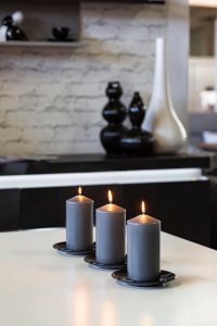 AURA Świeca Walec Biała 38h sw60/120-090 8