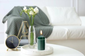 AURA Świeca Walec Biała 38h sw60/120-090 10