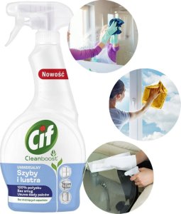 CIF Cleanboost Uniwersalny Płyn Do Szyb i Luster 500ml 12