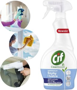 CIF Cleanboost Uniwersalny Płyn Do Szyb i Luster 500ml 10