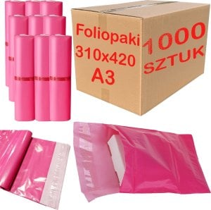 Foliopaki Kurierskie Różowe A3 310x420mm - 1000 szt. 13