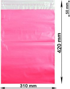 Foliopaki Kurierskie Różowe A3 310x420mm - 1000 szt. 9
