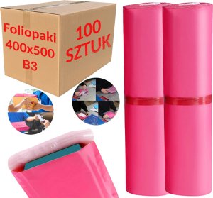 Foliopaki Kurierskie Różowe B3 400x500mm - 100 szt. 1