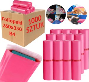 Foliopaki Kurierskie Różowe B4 260x350mm - 1000 szt. 1