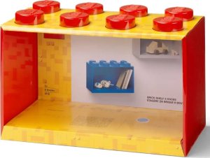 LEGO - Półka w kształcie klocka z ośmioma wypustkami - Czerwona 1
