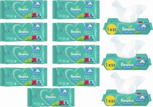 PAMPERS Chusteczki Nawilżane Fresh Clean 52 szt. - 12 op. 1