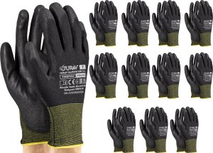 Rękawice Robocze Czarne J-TIMIPOLI_BB - 12 Par (10 - XL) 7