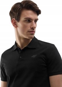 KOSZULKA 4F POLÓWKA POLO MĘSKA KOSZULKA Z KOŁNIERZYKIEM CZARNA TSM367 r. XL 1