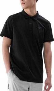 KOSZULKA 4F POLÓWKA POLO MĘSKA KOSZULKA Z KOŁNIERZYKIEM CZARNA TSM367 r. L 2