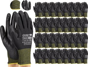 Rękawice Robocze Czarne J-TIMIPOLI_BB - 120 Par (8 - M) 7