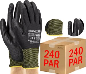 Rękawice Robocze Czarne J-TIMIPOLI_BB - 240 Par (9 - L) 8