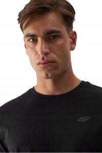 KOSZULKA MĘSKA 4F GŁADKA TSHIRT CZARNY BAWEŁNA PREZENT r. S 5