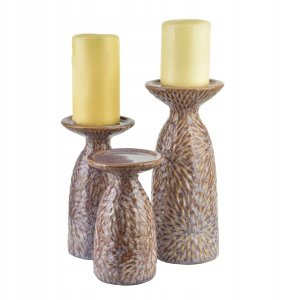 YARINE BEIGE Świecznik 11x10x20cm 3