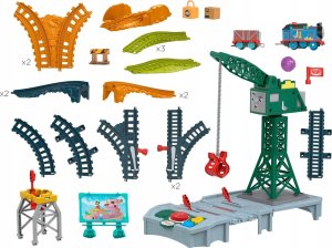 Mattel Kolejka z torami Tomek i przyjaciele Thomas & friends Dźwięki Dźwig HRC47 2