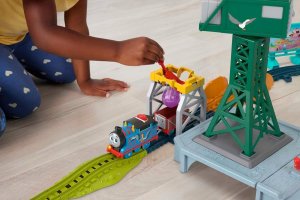 Mattel Kolejka z torami Tomek i przyjaciele Thomas & friends Dźwięki Dźwig HRC47 4